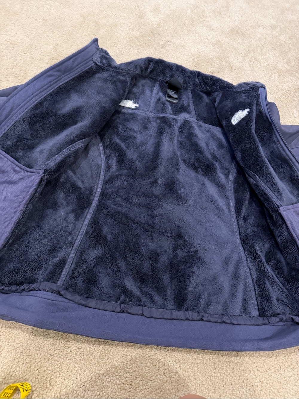 North Face Women’s Purple Fleece Lined Softshell Jacket Small Winter Ski - Picture 11 of 14